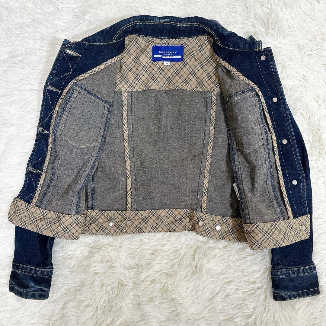 BURBERRY BLUE LABEL Gジャンデニムジャケット ノバチェック