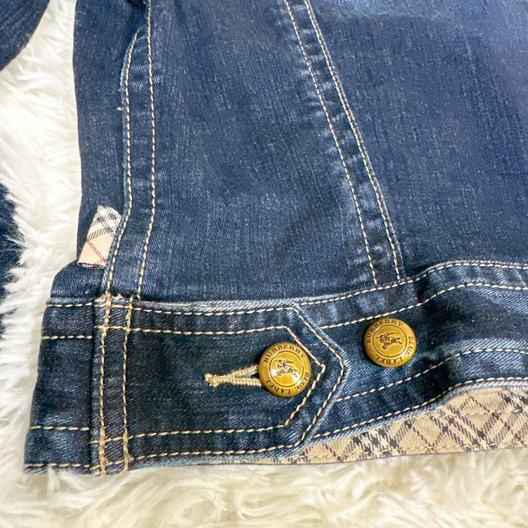 BURBERRY BLUE LABEL Gジャンデニムジャケット ノバチェック