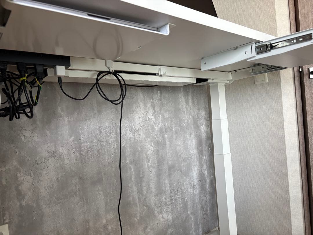 Flexispot E7 pro 昇降式ホワイトデスク 引き出し付き