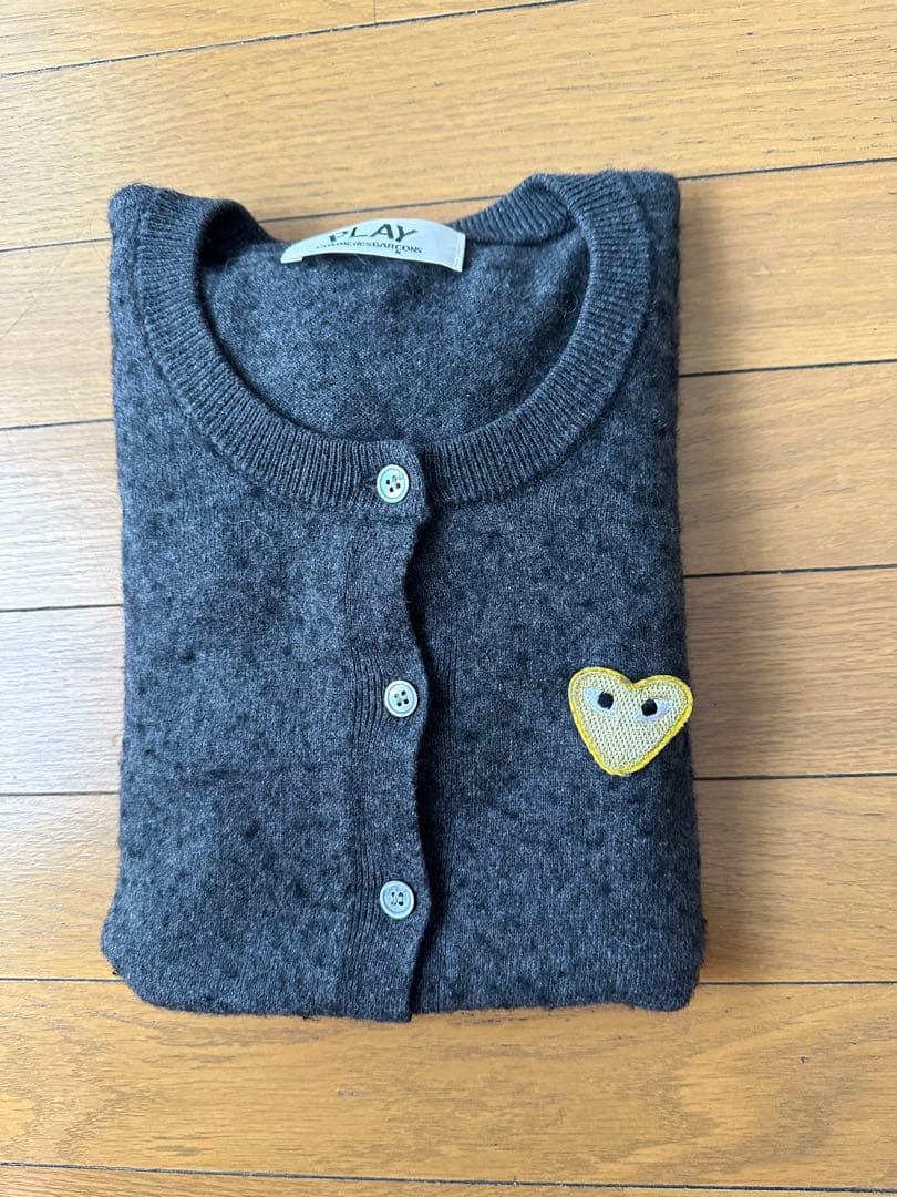 プレイコムデギャルソン　カーディガン　グレーM