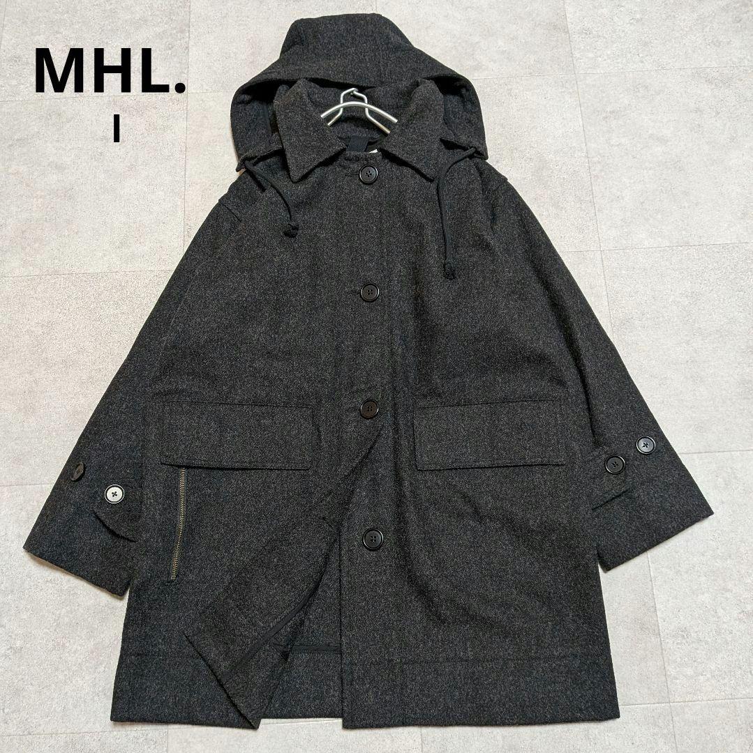 極美品✨️24AW MHL. ベーシックウールメルトンコート 定価6.4万