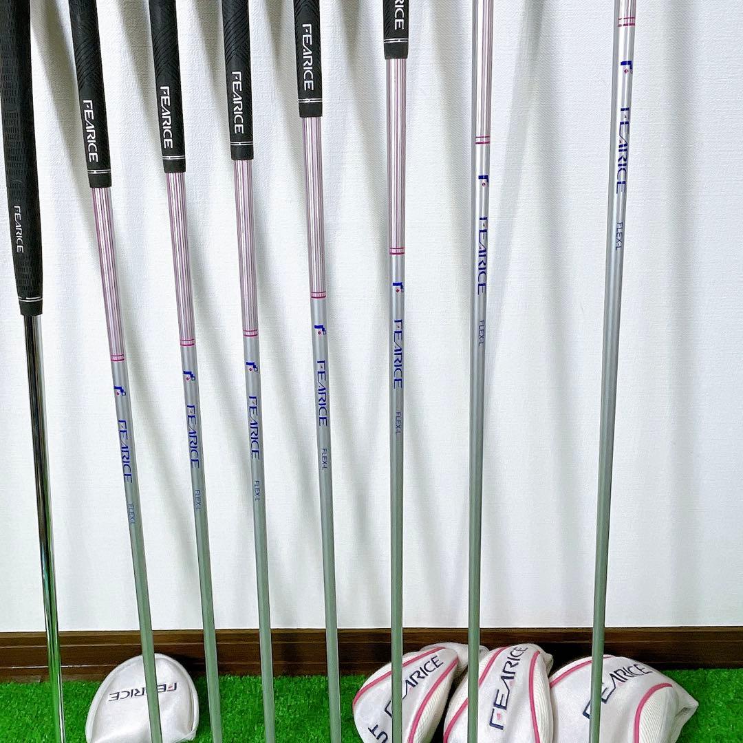 左利き　レフティ　フェアライス　レディース　女性　ゴルフセット　ピンのバック付き