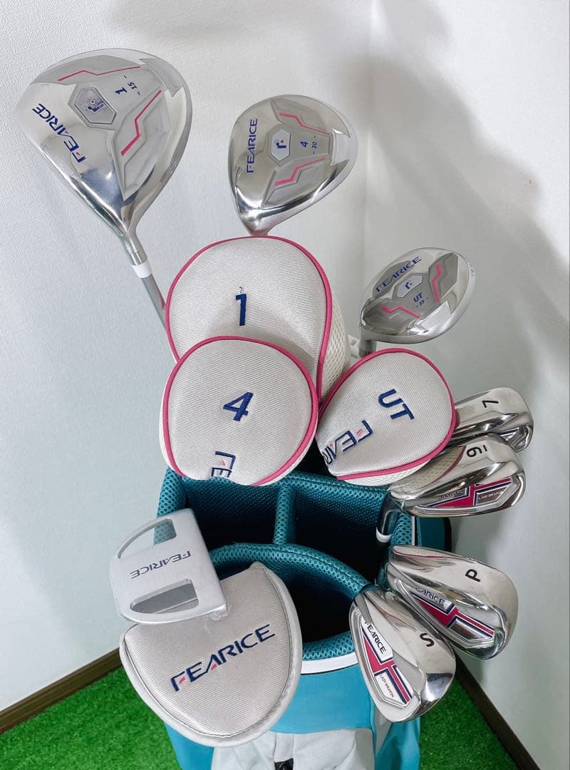 左利き　レフティ　フェアライス　レディース　女性　ゴルフセット　ピンのバック付き