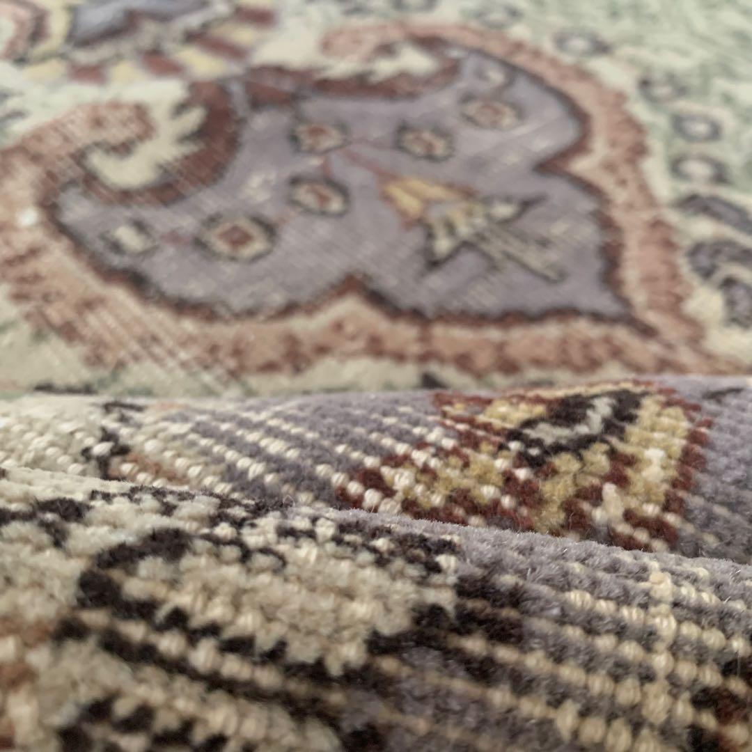 超超大判 3m 300×162 メダリオン　モスグリーン　トルコヴィンテージラグ