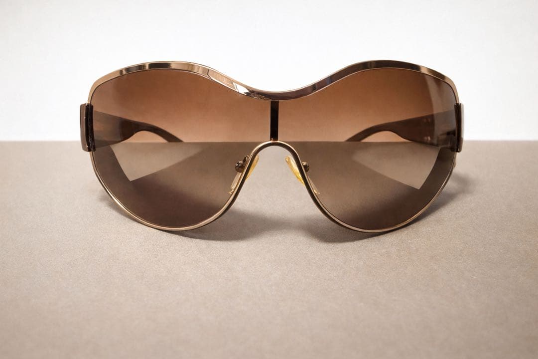 PRADA サングラス シールド スモーク イタリア製 ケース付 美品