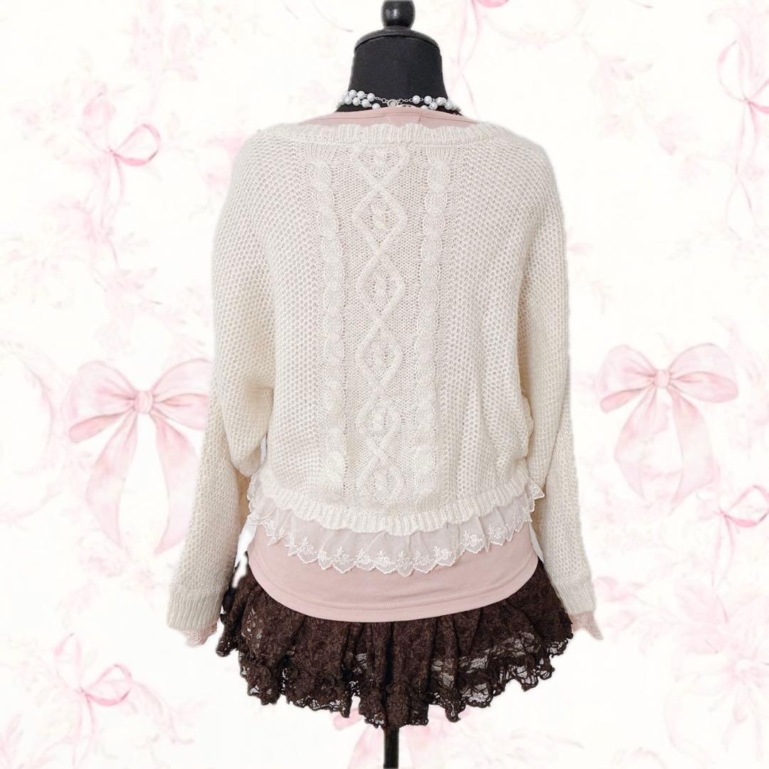 y2k axes femme ボレロ リボン レース バレエコア フェアリーコア