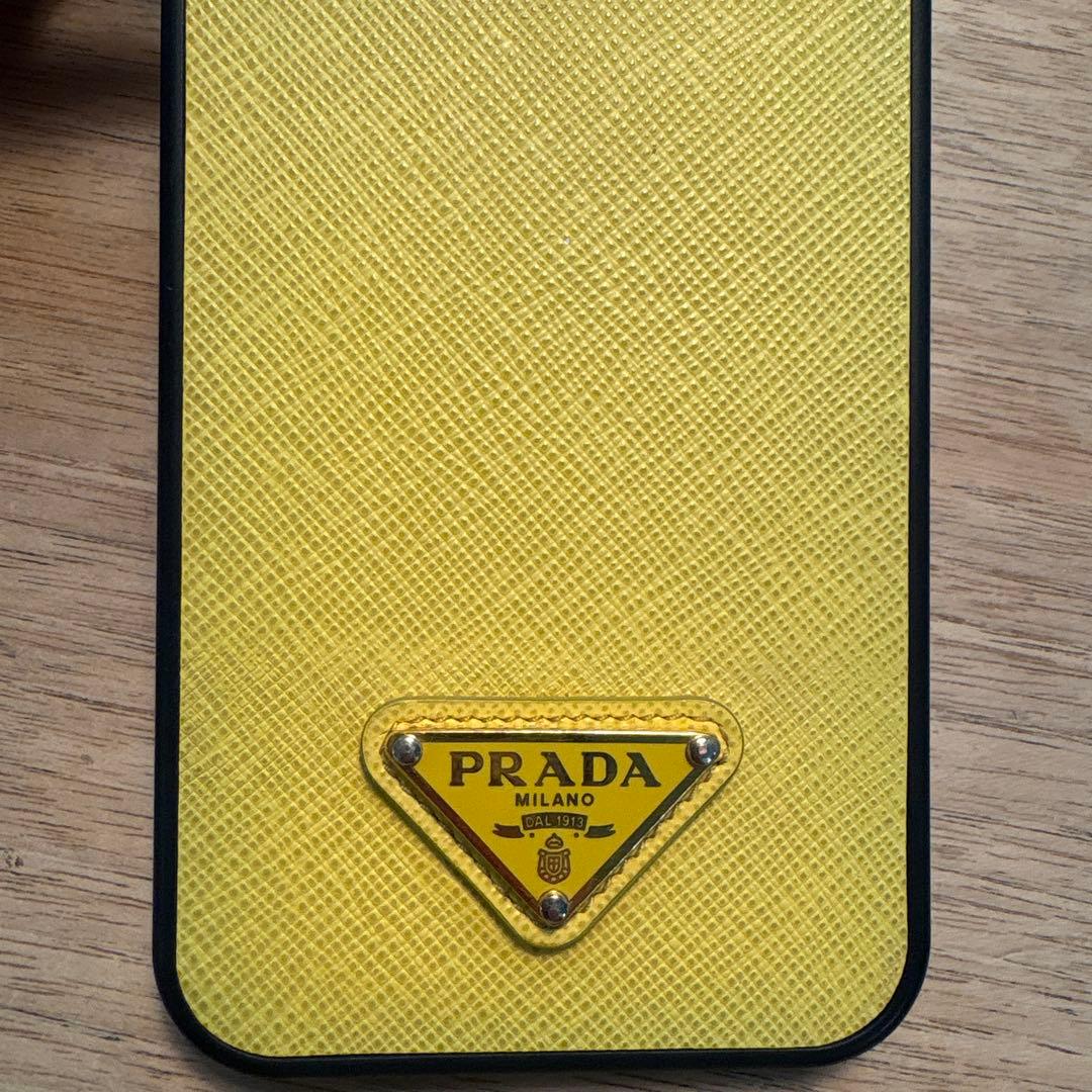 PRADA イエロー レザー iPhone13 ケース