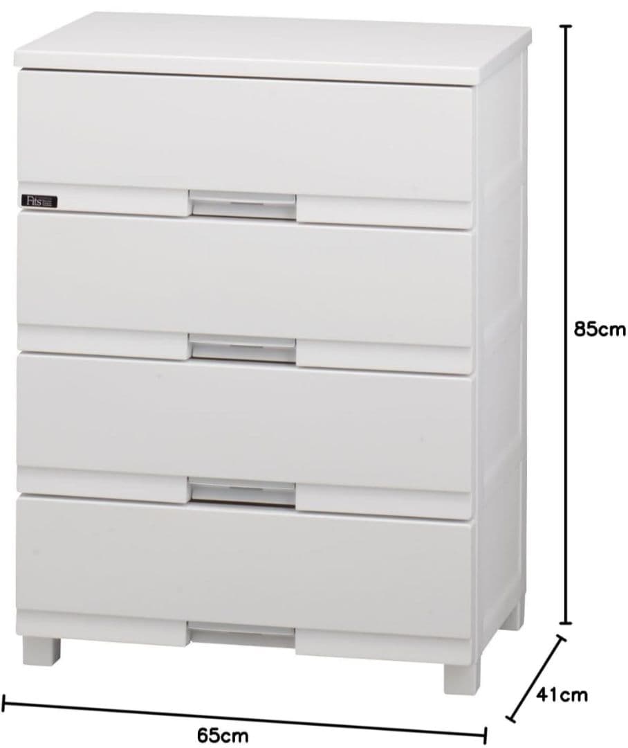 天馬(Tenma) 光沢仕上げのチェスト完成品 フィッツプラスプレミアム 4段