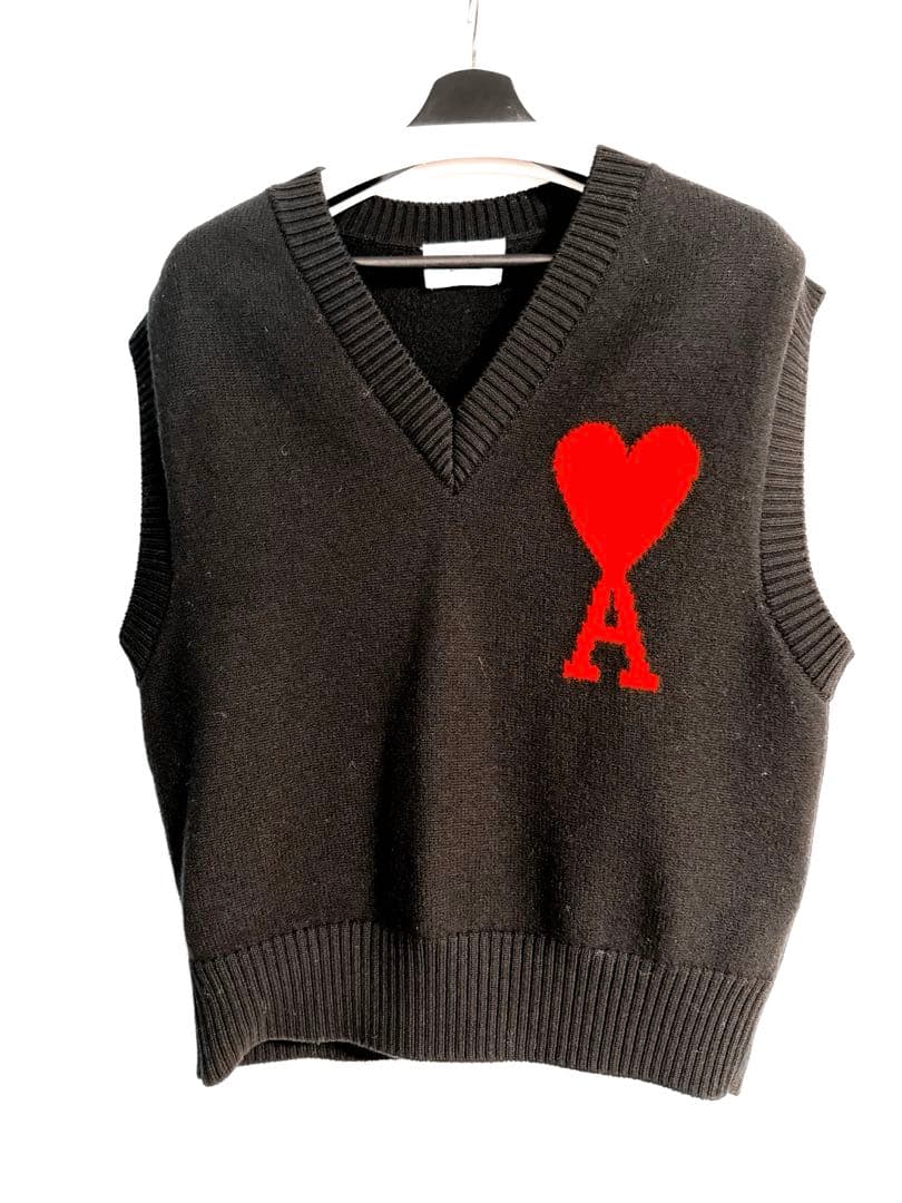 AMI Paris アミパリス DE COEUR ベストLサイズ