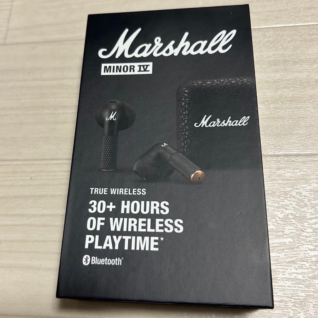Marshall MINOR IV 完全ワイヤレスイヤホン ブラック【美品】