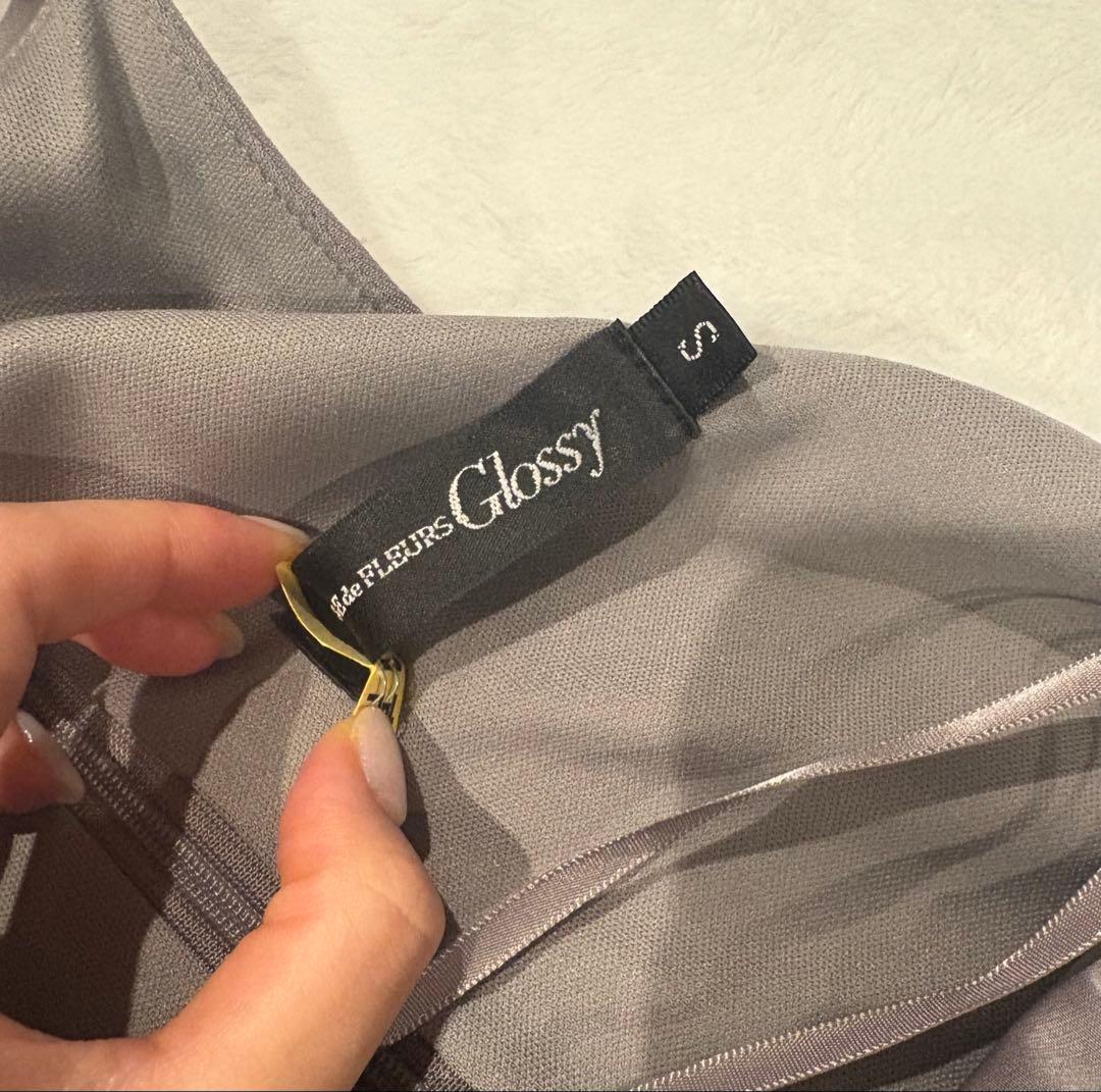 チョーカー風ホルターネックジップデザインタイトミニドレスクリーニング済