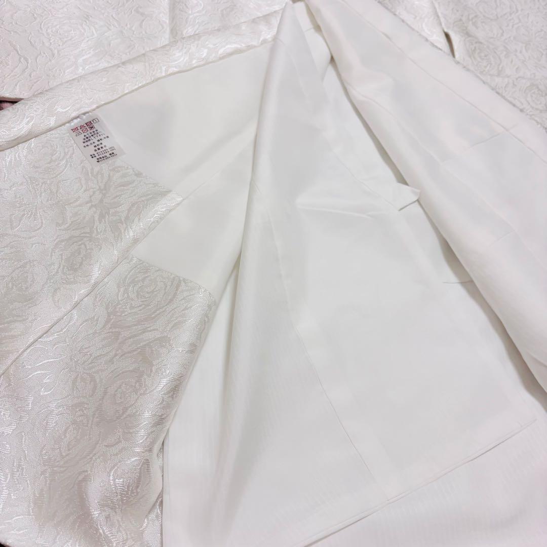 【新品】お宮参り 着物 産着 襦袢付 スタイ 帽子 純白 男の子 女の子 兼用