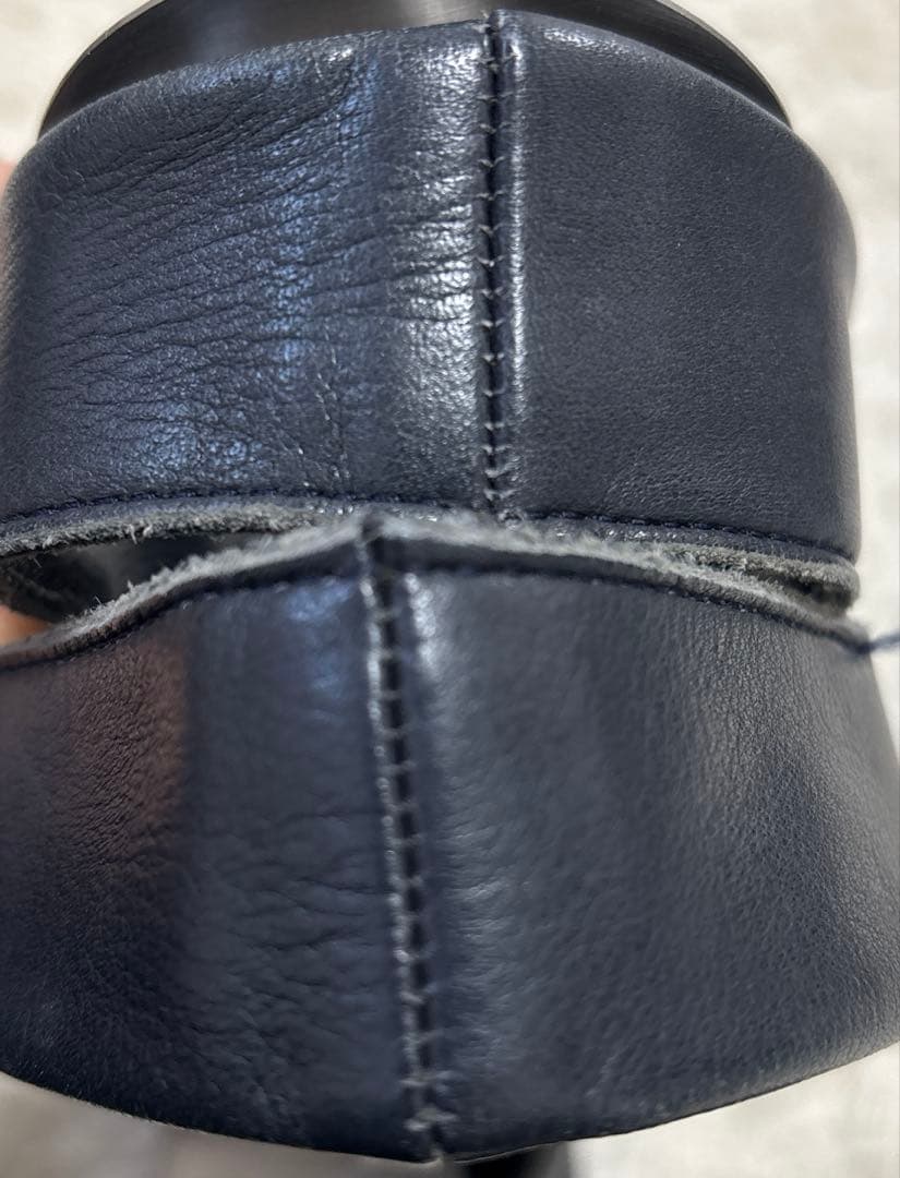 BAGGU レザー　ハンドバッグ　エコバッグ　黒　濃紺