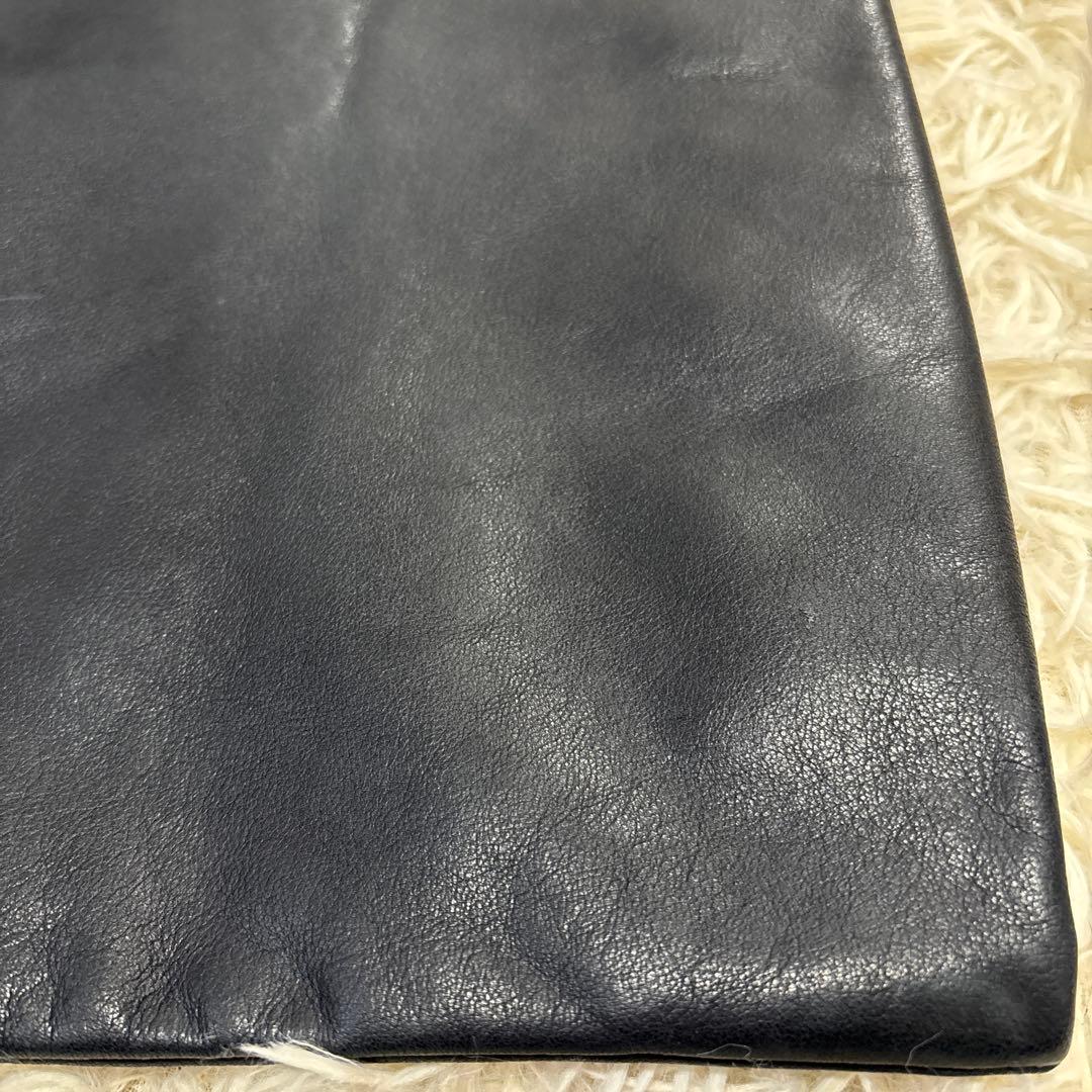 BAGGU レザー　ハンドバッグ　エコバッグ　黒　濃紺