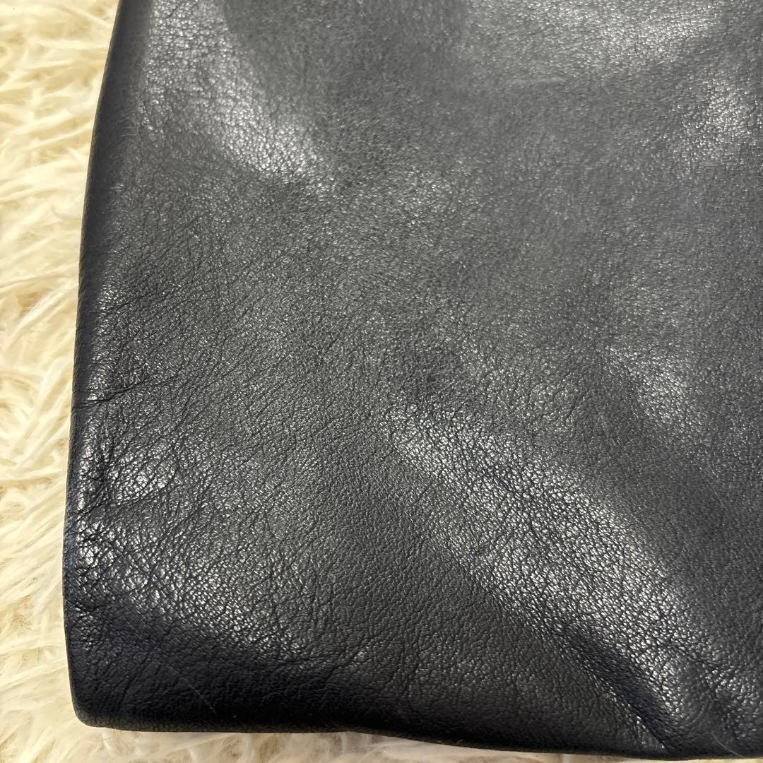 BAGGU レザー　ハンドバッグ　エコバッグ　黒　濃紺