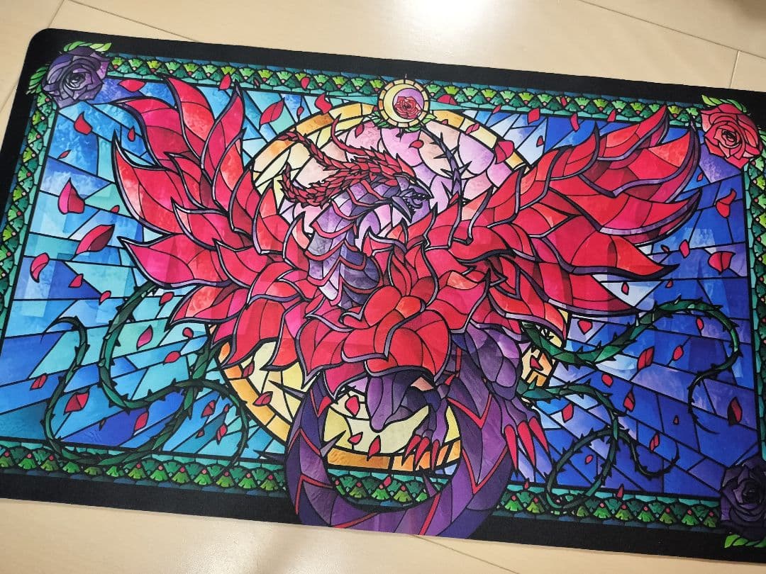 あ*ラ様 新品未使用 在庫ラスト ブラックローズドラゴン プレイマット