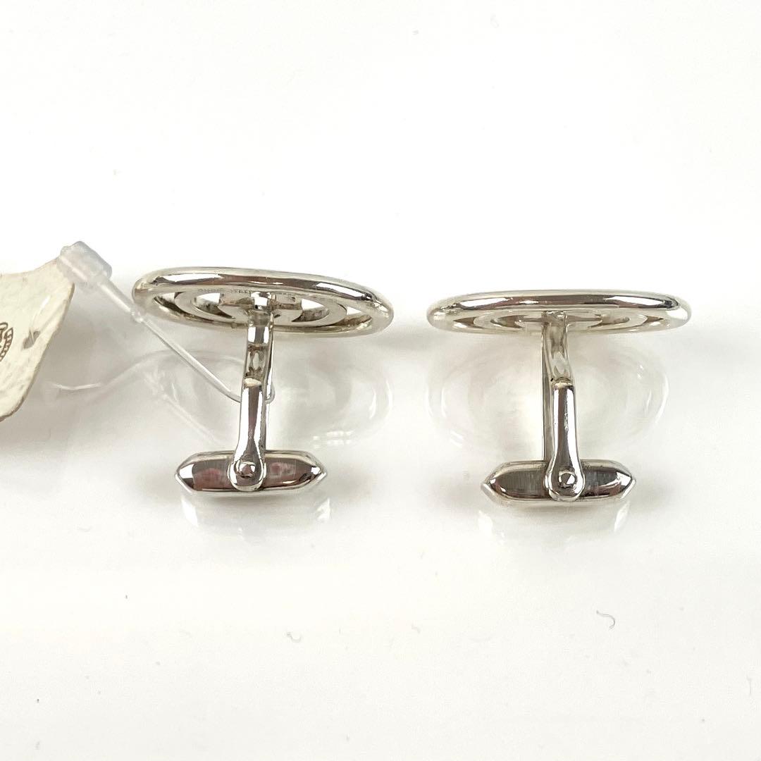 Y　美品　グッチ　カフス　カフリンクス　GGインターロッキング　シルバー9