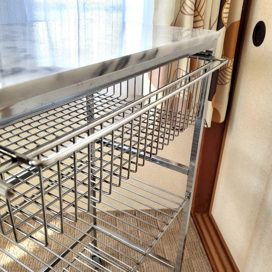 アスプルンド マーブルトップトローリー L キッチンワゴン キャスター付き