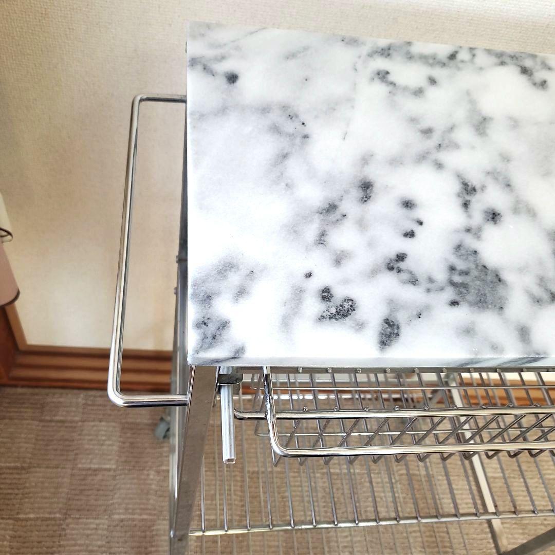 アスプルンド マーブルトップトローリー L キッチンワゴン キャスター付き