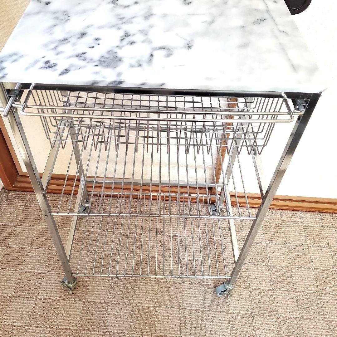 アスプルンド マーブルトップトローリー L キッチンワゴン キャスター付き