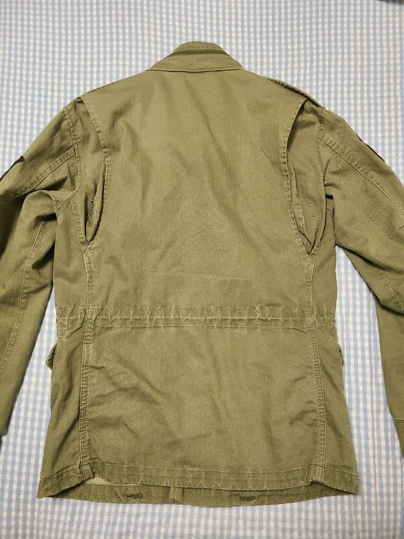 希少XS 名作 ポロ ラルフローレンM-65 フィールドジャケット ワッペン加工