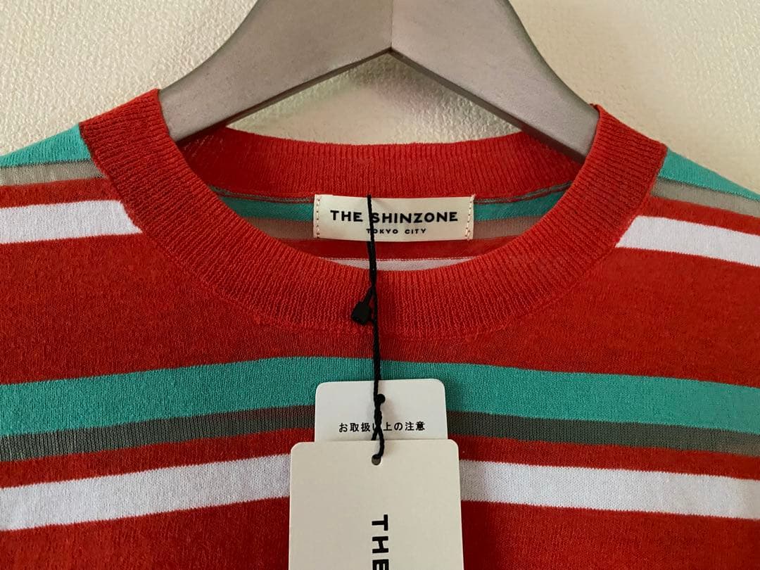 ★新品、タグ付き★ザ シンゾーン マルチカラー クルーネック ニット 半袖