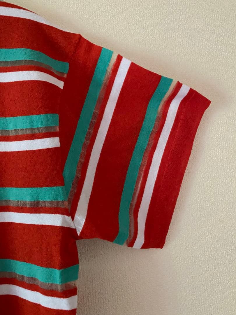 ★新品、タグ付き★ザ シンゾーン マルチカラー クルーネック ニット 半袖