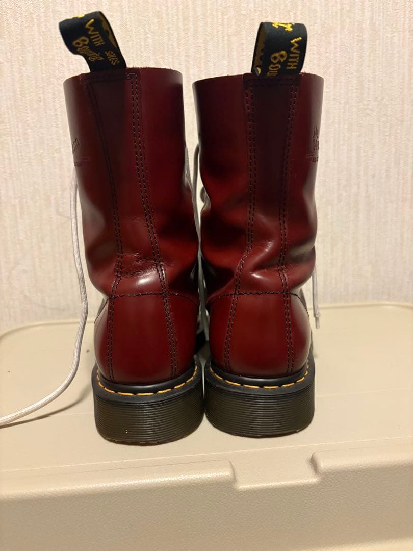 ドクターマーチン チェリーレッド　10ホール　ブーツ26.5cm 7uk