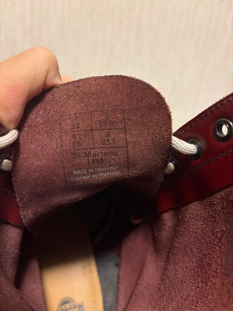 ドクターマーチン チェリーレッド　10ホール　ブーツ26.5cm 7uk