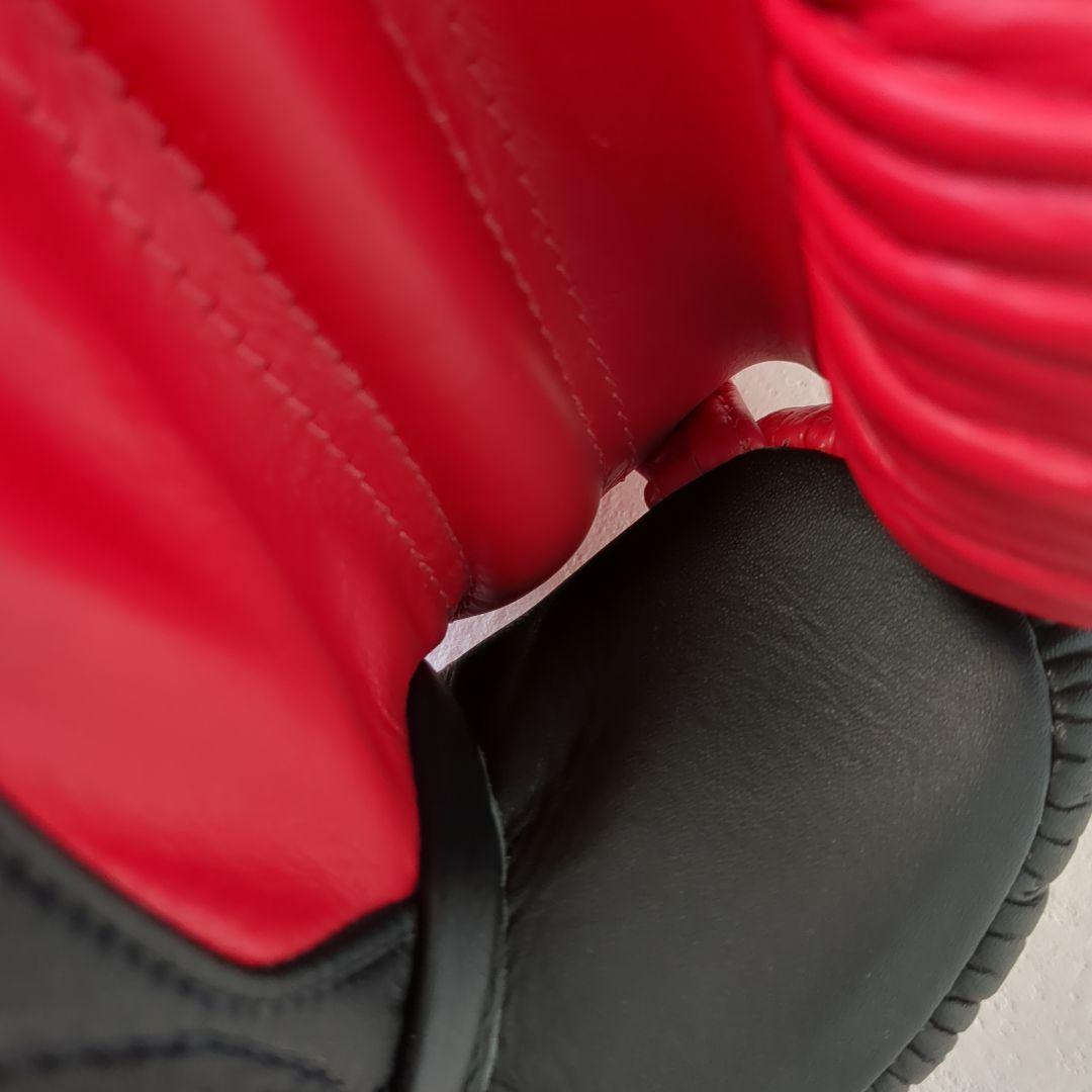 未使用TOPKING8ozツートンカラーボクシンググローブ　本皮　黒レッド