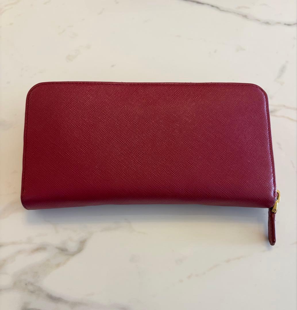 PRADA プラダ リボン 長財布　ゴールド金具　サフィアーノレザー