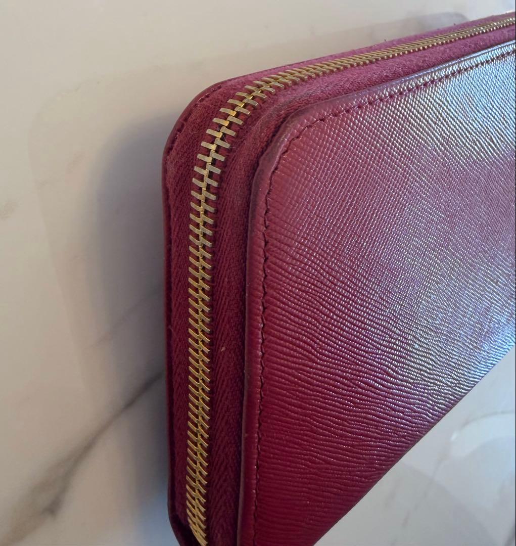 PRADA プラダ リボン 長財布　ゴールド金具　サフィアーノレザー