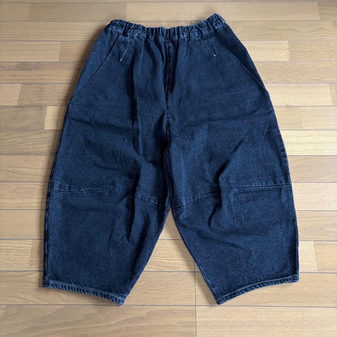 tumugu: 12ozコットンリネンデニム　ティンカーパンツ ブラック