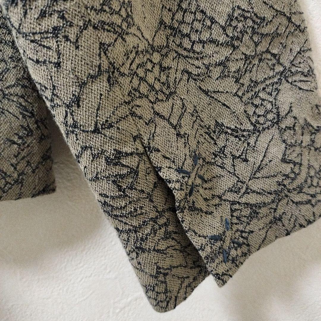 美品リゼッタ　キツネと葡萄リネンウールジャガード　ジャケット日本製