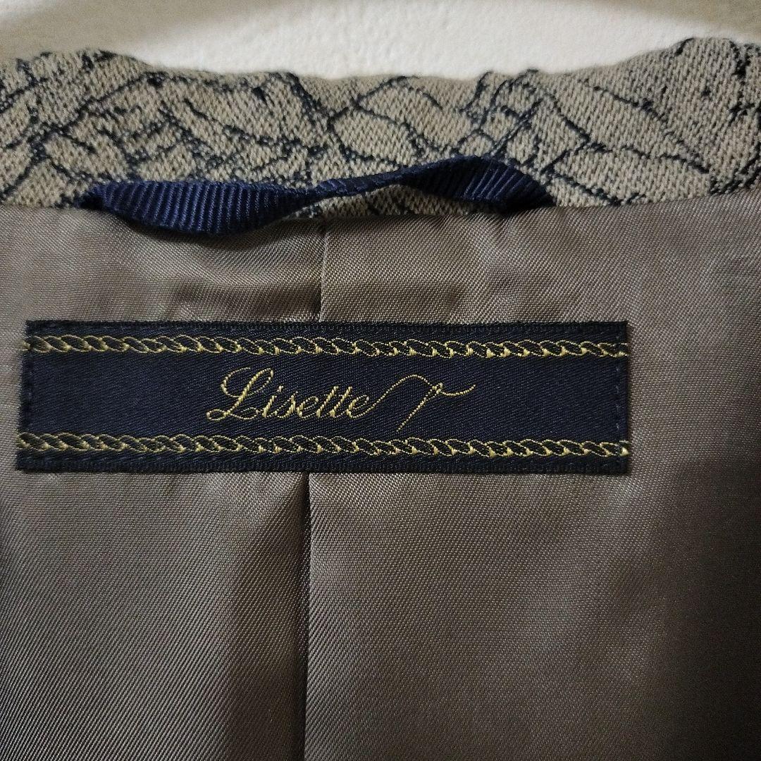 美品リゼッタ　キツネと葡萄リネンウールジャガード　ジャケット日本製