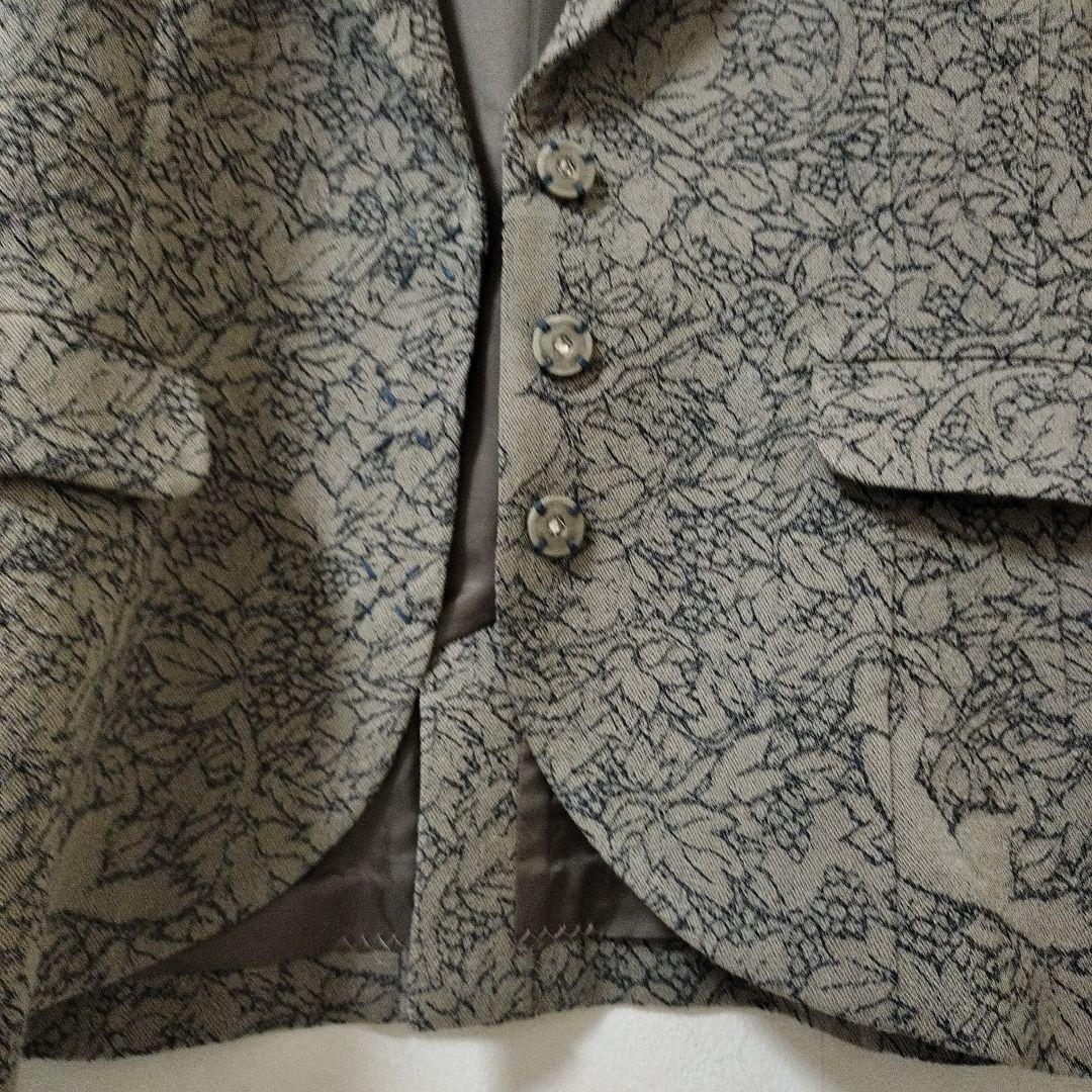 美品リゼッタ　キツネと葡萄リネンウールジャガード　ジャケット日本製