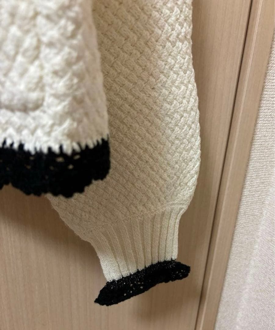 新品コエル♡バイカラーフリルカーディガン