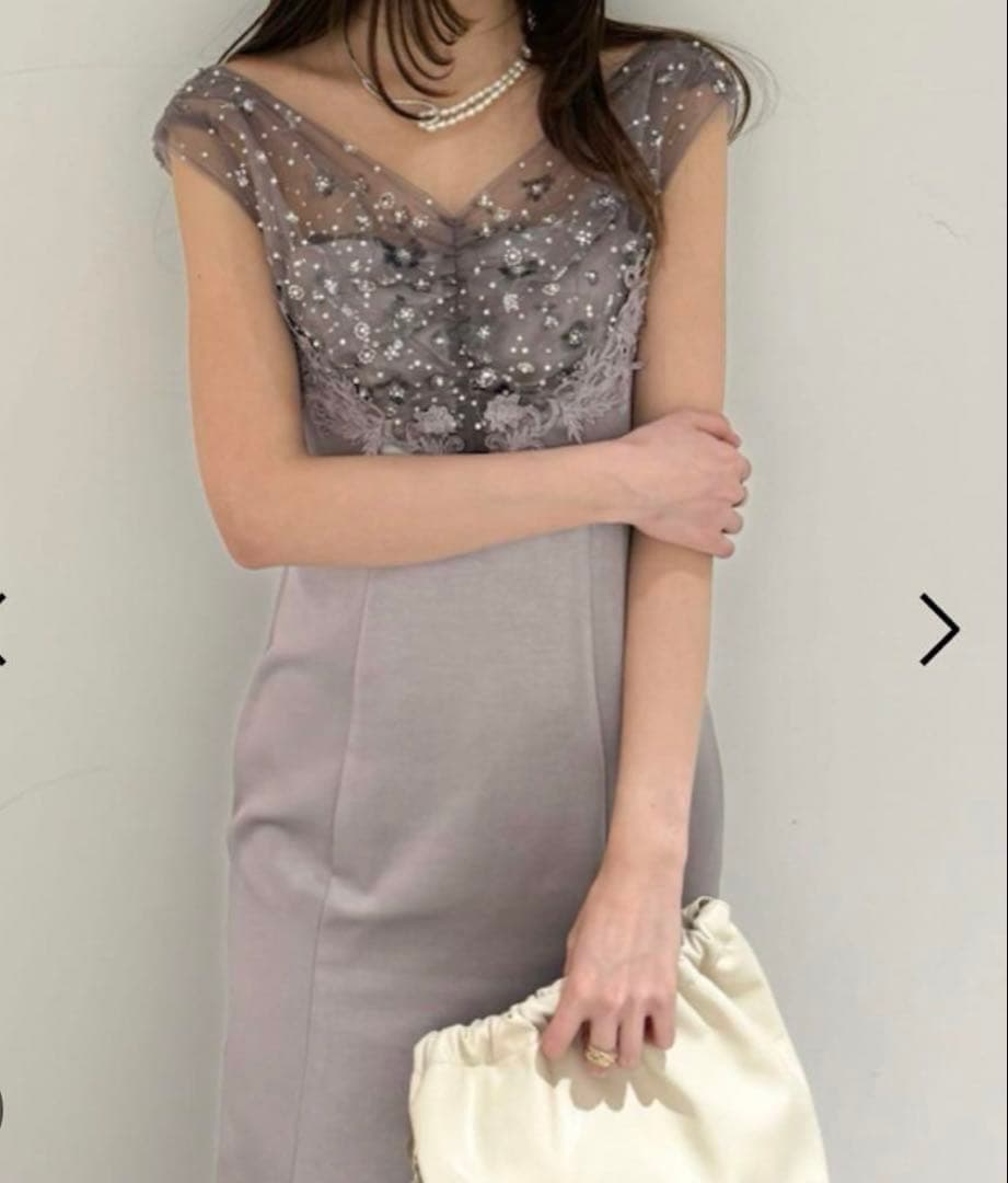 スナイデル　エンブロイダリードレス　ダークグレー