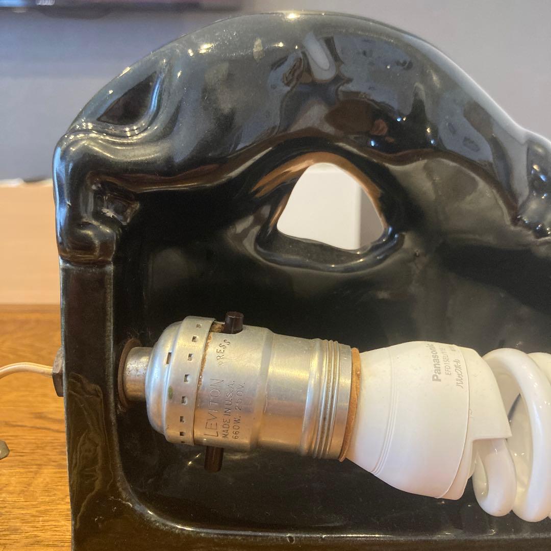50年代 ビンテージ ブラックパンサー ランプ　陶器