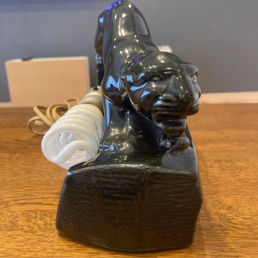 50年代 ビンテージ ブラックパンサー ランプ　陶器