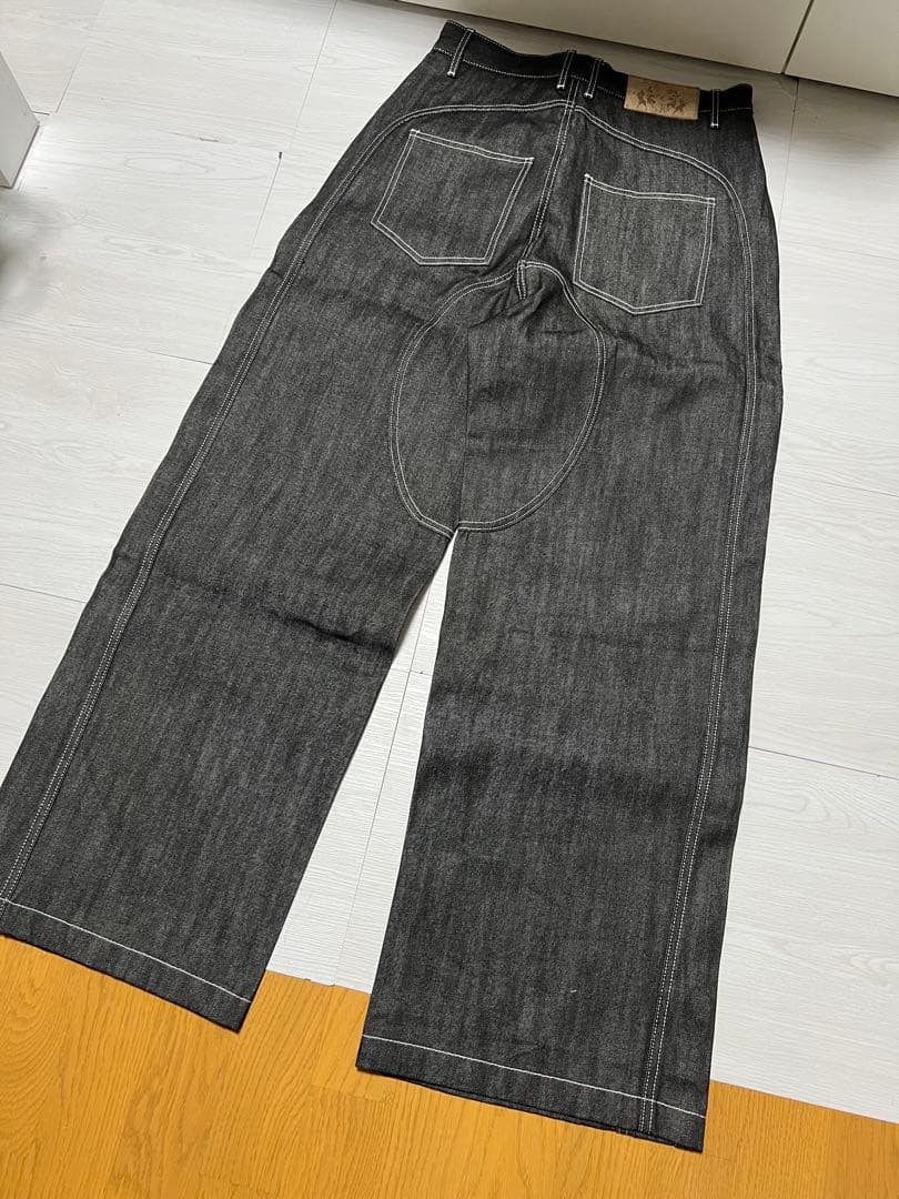 パンツ peoplesense Curved Black Raw Denim Jeans