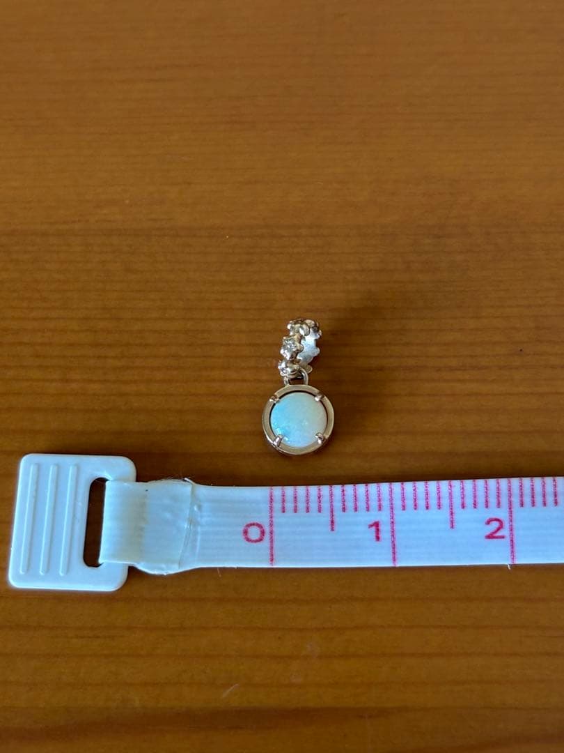 アガット　オパールネックレスチャーム　10k