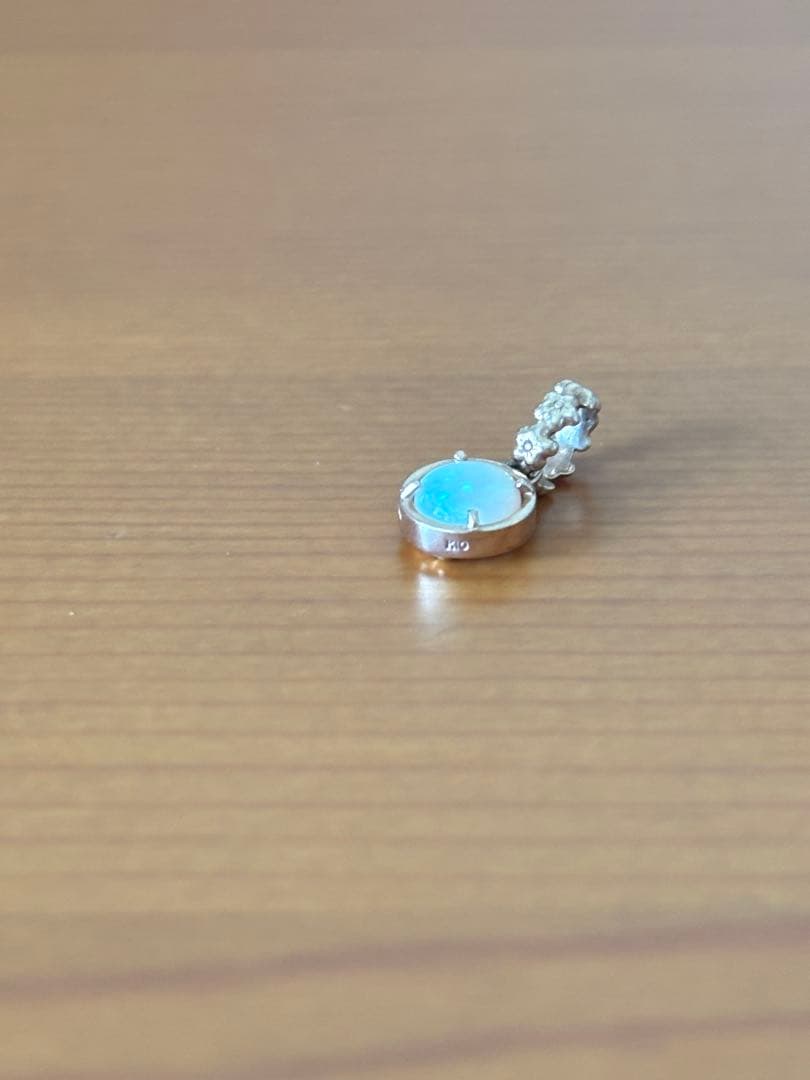 アガット　オパールネックレスチャーム　10k