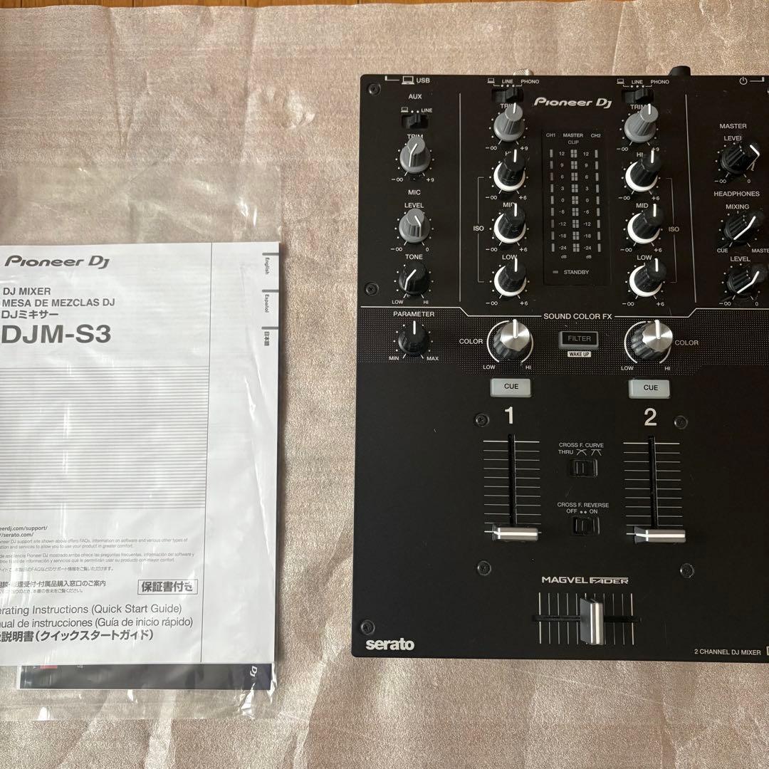 Pioneer DJ DJM-S3 2チャンネルDJミキサー