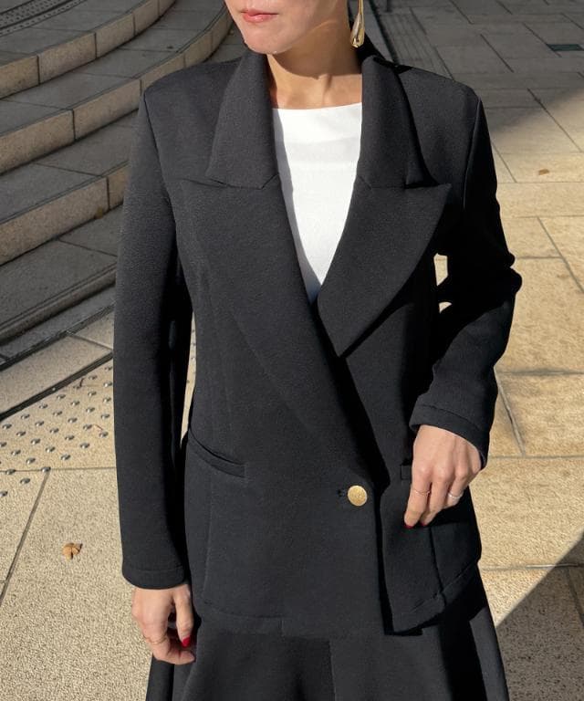 ★JENNEジェンヌ★日本製着痩せストレッチカットジャケット