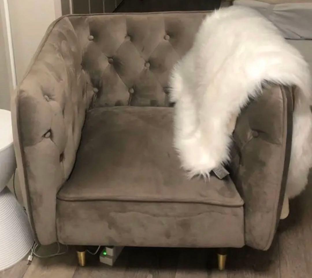 LOWYA 1人掛けソファ グレー