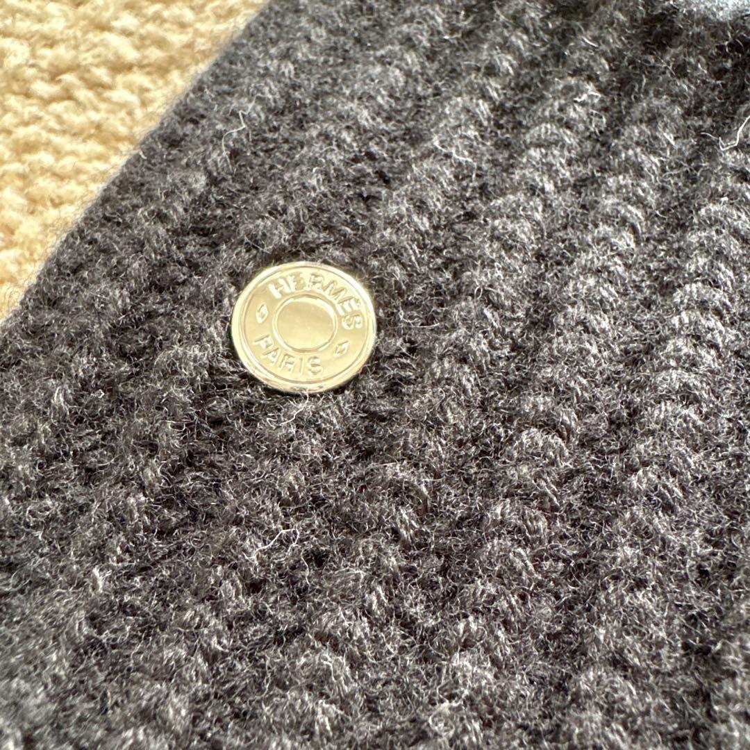 美品 HERMES エルメス ニット帽 ビーニー ニットキャップ