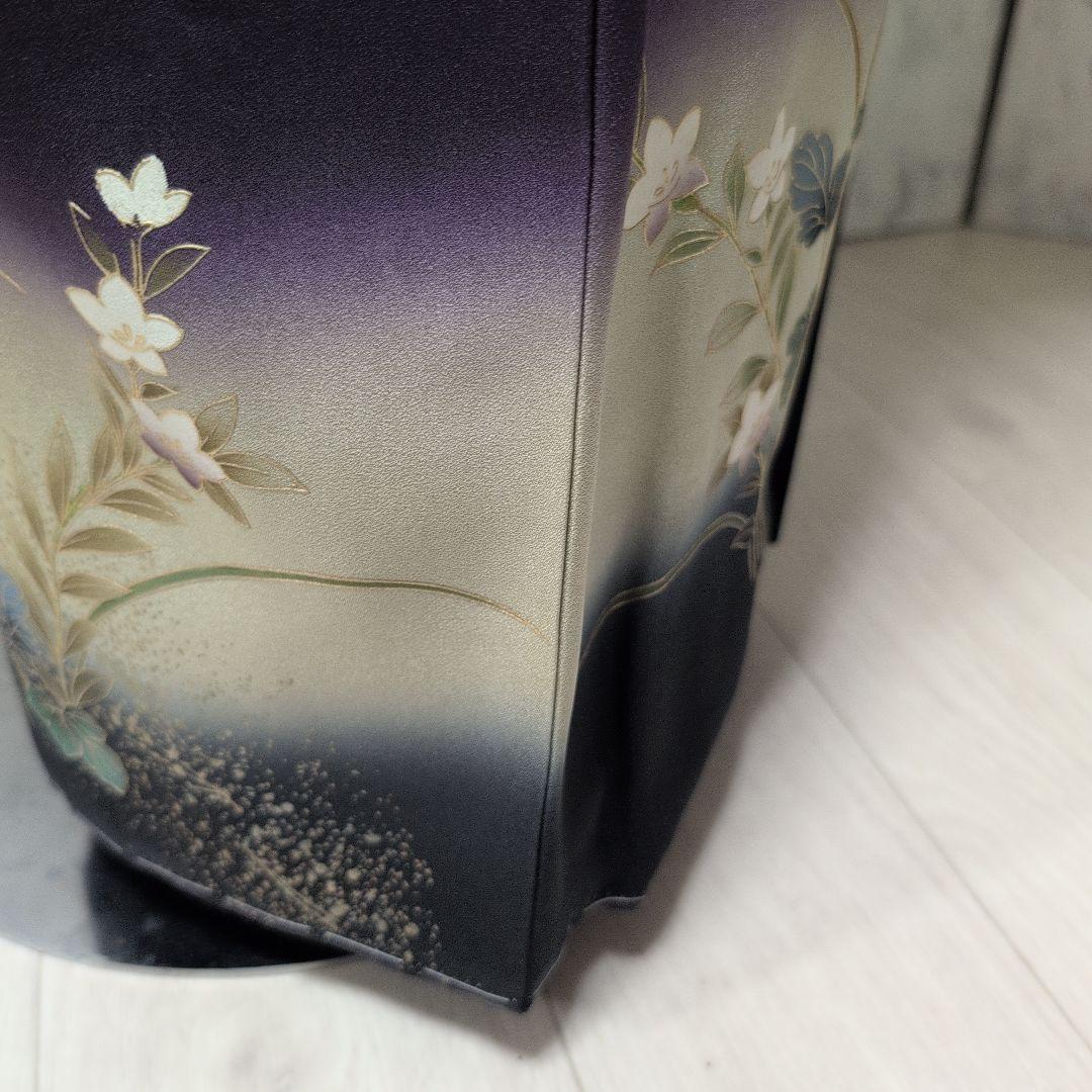 十三夜様高級正絹　紫地　金彩手刺繍　全体しつけ糸有り