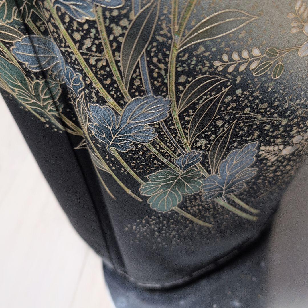 十三夜様高級正絹　紫地　金彩手刺繍　全体しつけ糸有り