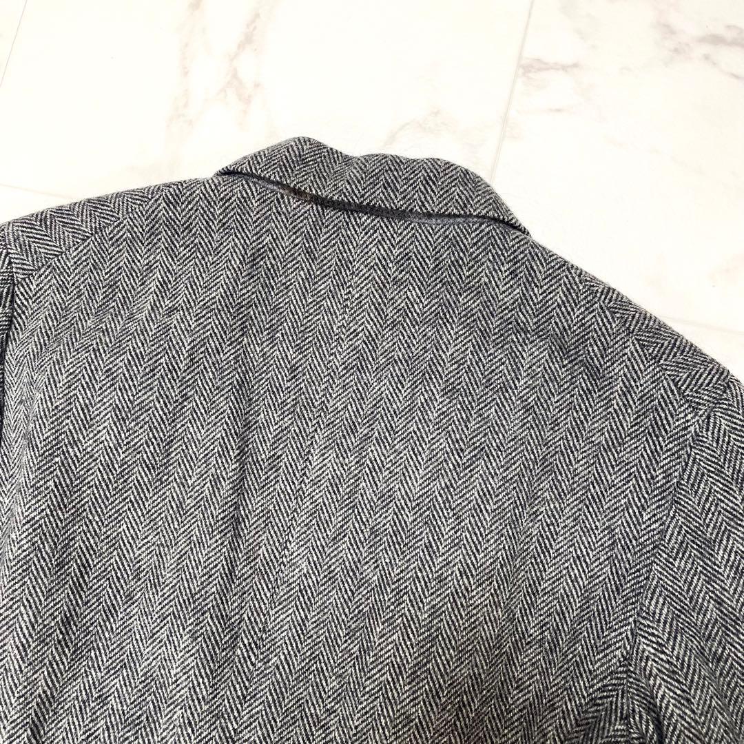 美品 マーガレットハウエル ウール ヘリンボーン 2B テーラードジャケット 2